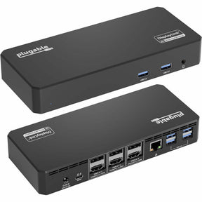 Plugable 12-in-1 USB C Triple Monitor Docking Station, Triple 4K Displays with 3X HDMI or 3X DisplayPort — UD-6950PDZ