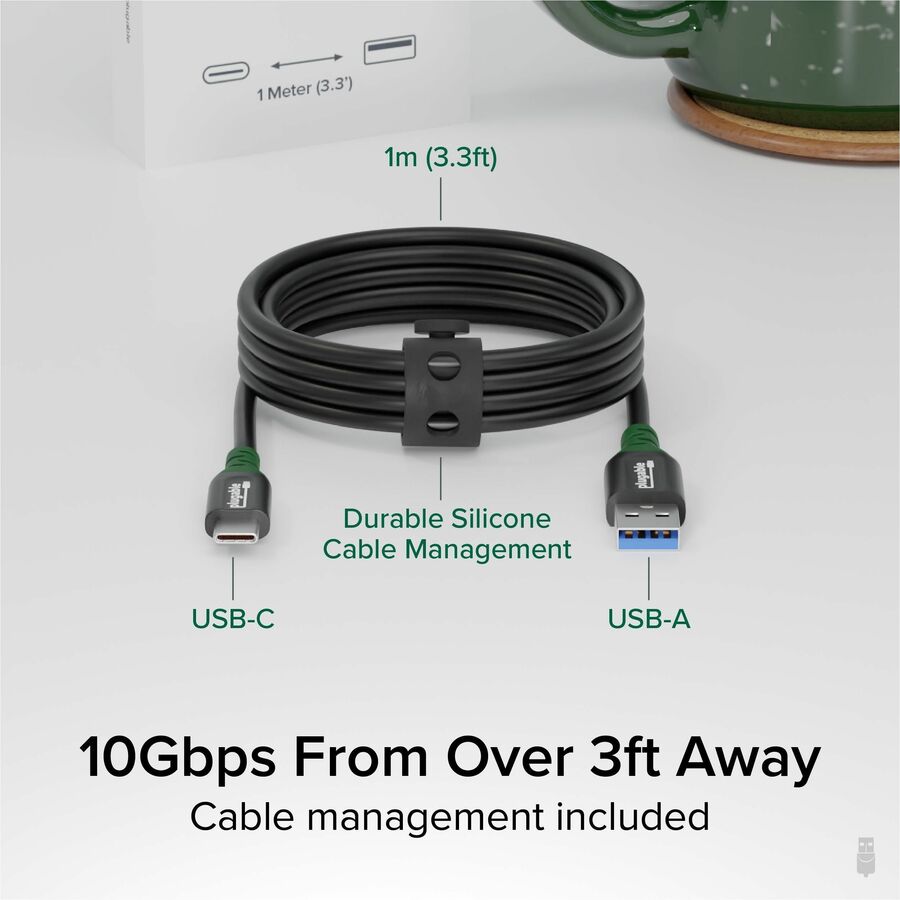 Plugable USB C to USB A Cable, USB 3.2 Gen 2 USB Cables, 3A (15W) Charging USB C Data Cable — USBC-A1M