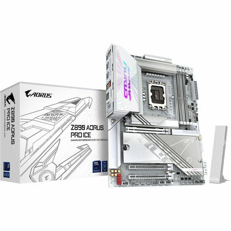 Aorus Ultra Durable Z890 PRO ICE Gaming Desktop Motherboard - Intel Z890 Chipset - Socket LGA-1851 - ATX — Z890-AORUS-PRO-ICE
