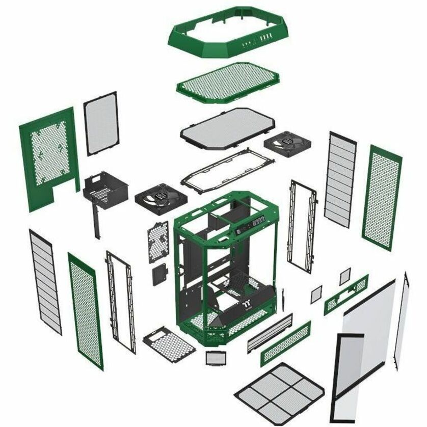 Thermaltake The Tower 600 Racing Green Mid Tower Chassis — CA-1Z1-00MC-WN-00