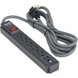 Eaton Tripp Lite Series Protect It! 6-Outlet Surge Protector - 5-15R Outlets, 1200 Joules, 20 ft. (6.1 m) Braided Cord, Black — TLP620DB