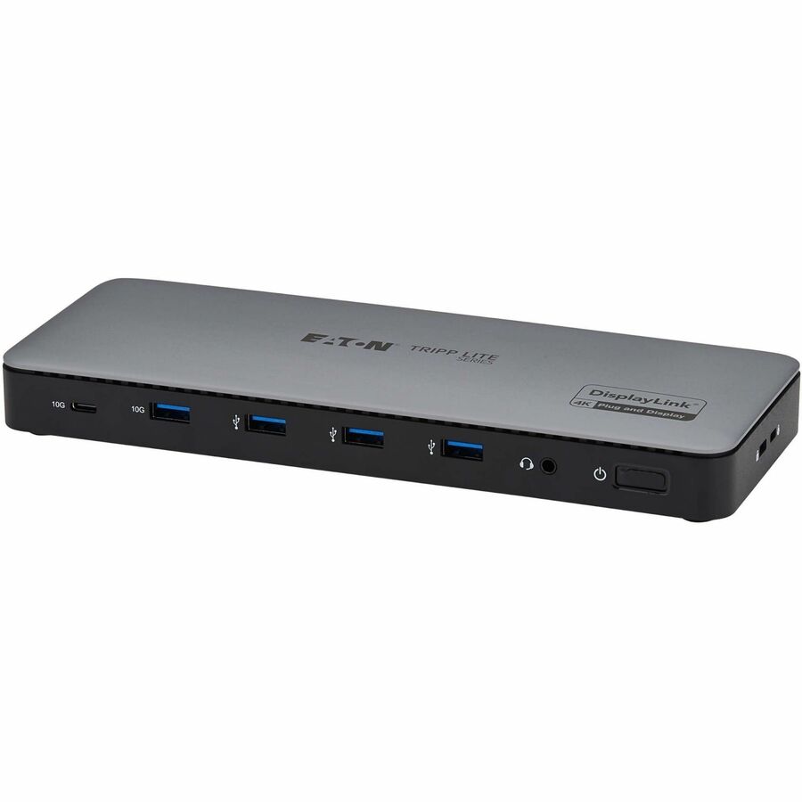 Eaton Tripp Lite Series USB-C Universal Dock, Triple Display - 4K HDMI and DisplayPort, USB 3.2 Gen 1/Gen 2 Hub, GbE, 100W PD Charging — U442-DOCK24DL3A