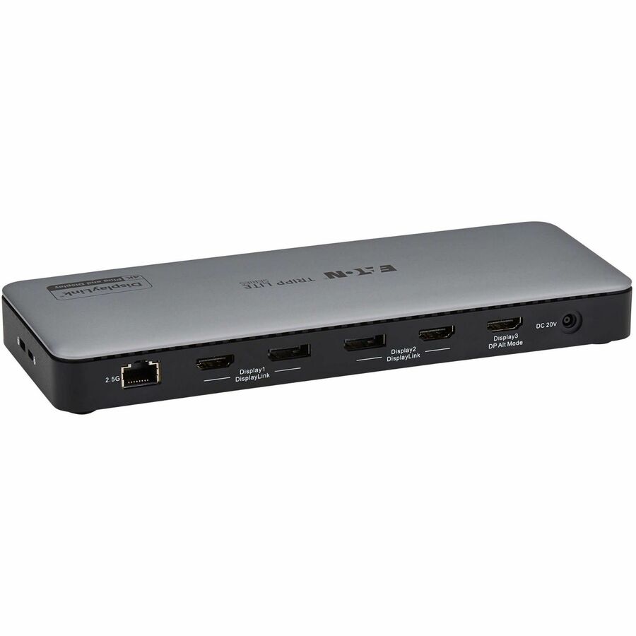 Eaton Tripp Lite Series USB-C Universal Dock, Triple Display - 4K HDMI and DisplayPort, USB 3.2 Gen 1/Gen 2 Hub, GbE, 100W PD Charging — U442-DOCK24DL3A