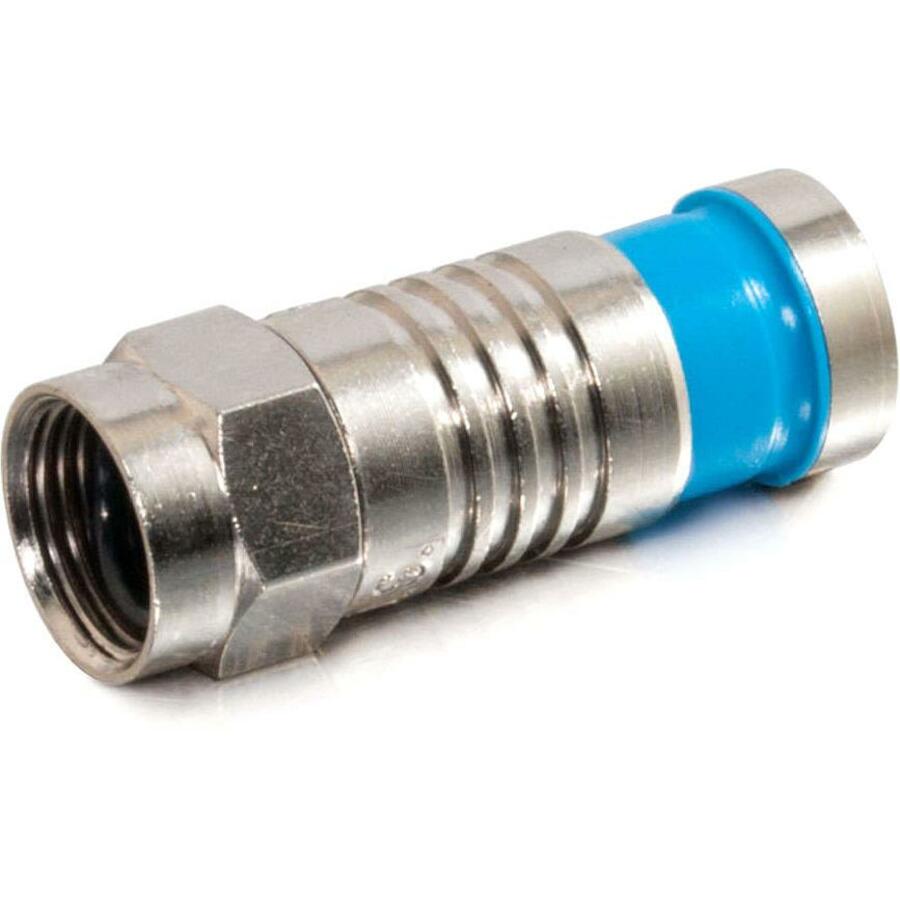 C2G RG6 Quad Compression F-Type Connector with O-Ring - 50pk — 41079