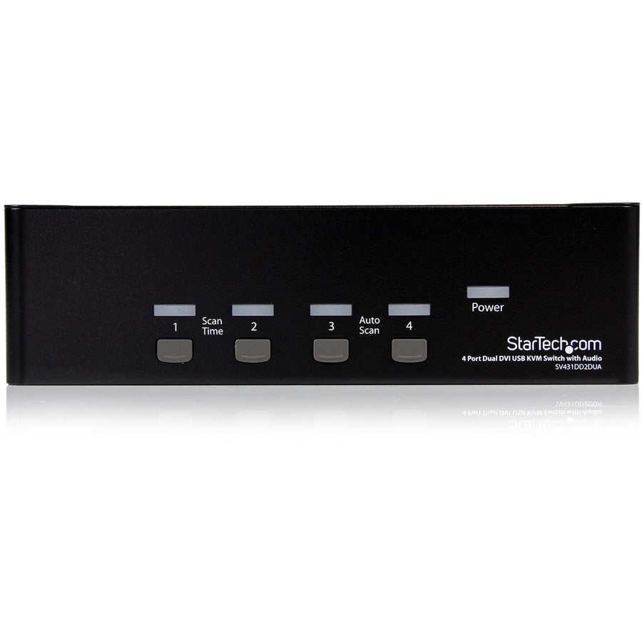 StarTech.com 4 Port Dual DVI USB KVM Switch w/ Audio & USB Hub — SV431DD2DUA