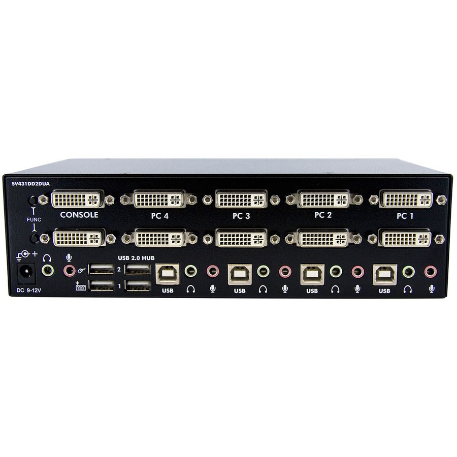 StarTech.com 4 Port Dual DVI USB KVM Switch w/ Audio & USB Hub — SV431DD2DUA