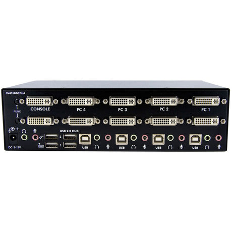StarTech.com 4 Port Dual DVI USB KVM Switch w/ Audio & USB Hub — SV431DD2DUA