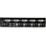 StarTech.com 4 Port DVI + USB KVM Switch with Audio - KVM switch - USB 2.0 Hub - 2 ports - 1 local user - 1U — SV431DVIUA