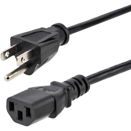 StarTech.com 3ft (1m) Heavy Duty Power Cord, NEMA 5-15P to C13, 15A 125V, 14AWG, Replacement AC Computer Power Cord, PC Power Supply Cable — PXT101143