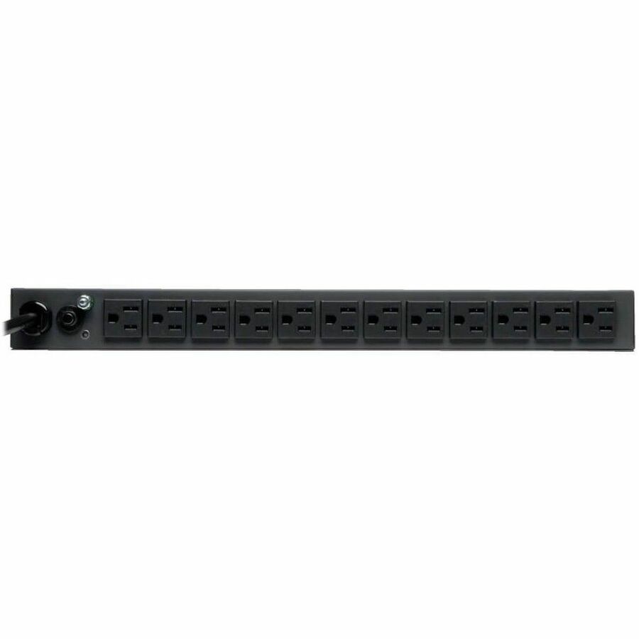 Eaton Tripp Lite Series 1.5kW Single-Phase Local Metered PDU, 100-127V Outlets (13 5-15R), 5-15P Input with 6 ft. (1.83 m) Cord, 1U Rack-Mount — PDUMH15-6