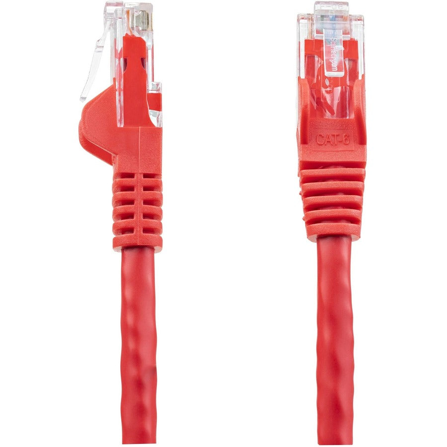 StarTech.com 50ft CAT6 Ethernet Cable - Red Snagless Gigabit - 100W PoE UTP 650MHz Category 6 Patch Cord UL Certified Wiring/TIA — N6PATCH50RD