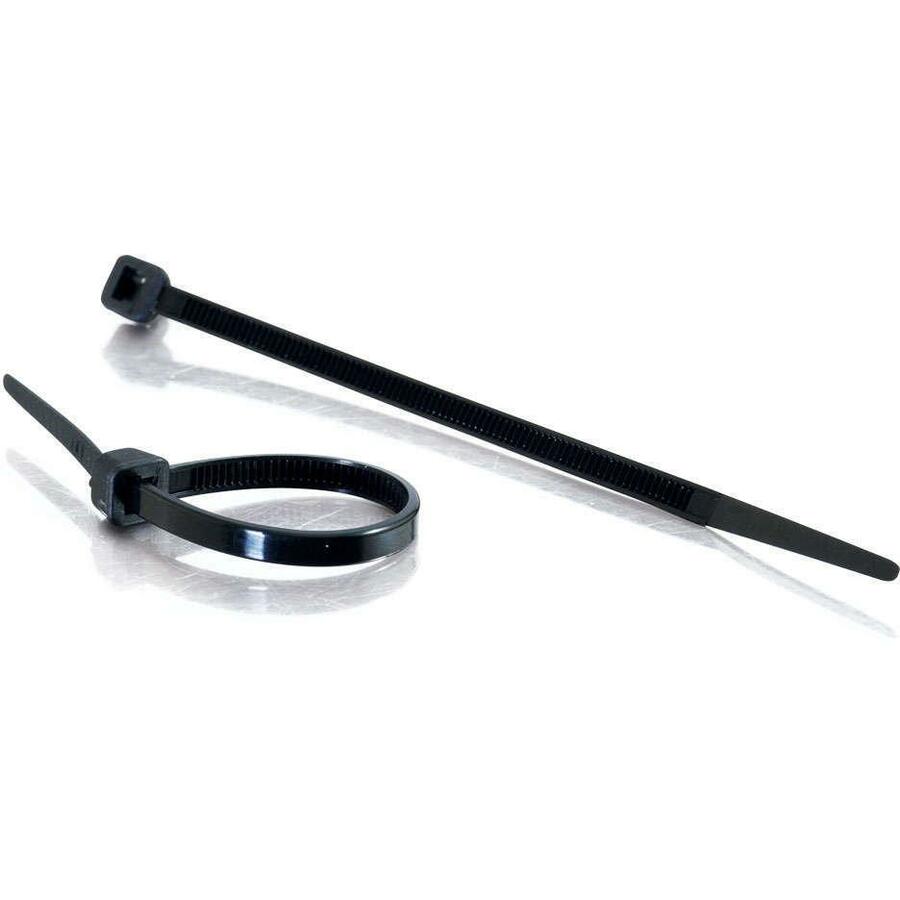 C2G 6in Cable Ties - Black - 100pk — 43037