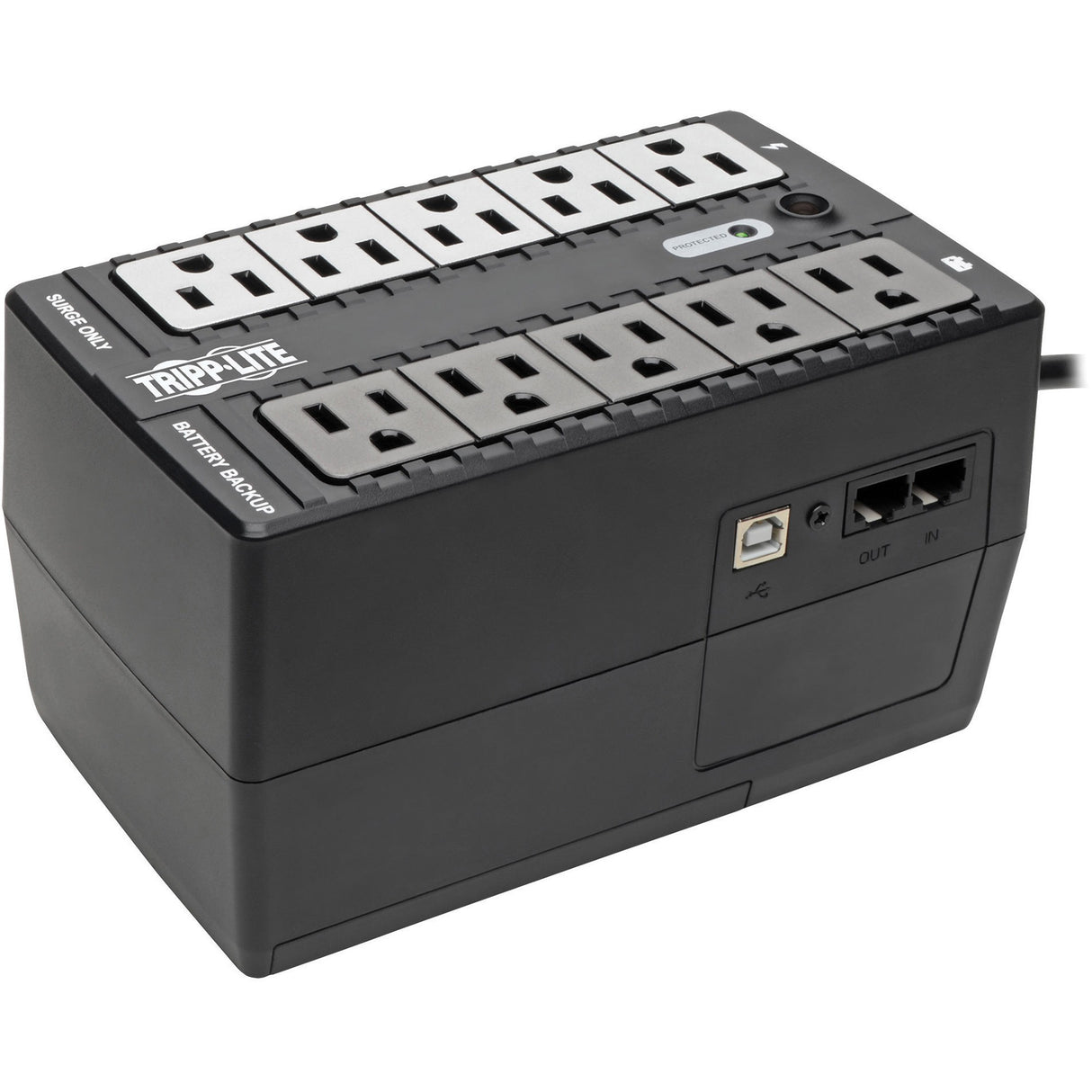Eaton Tripp Lite Series 550VA 300W Standby UPS - 10 NEMA 5-15R Outlets, 120V, 50/60 Hz, USB, 5-15P Plug, Desktop/Wall Mount — INTERNET550U