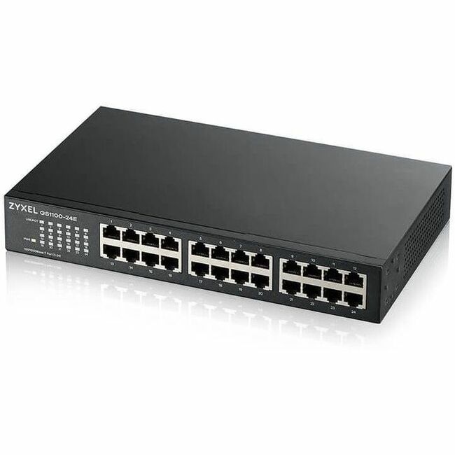 ZYXEL GS1100-24E 24-Port Gigabit Ethernet Switch (Compact Desktop Design) — GS1100-24E