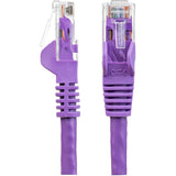 StarTech.com 25ft CAT6 Ethernet Cable - Purple Snagless Gigabit - 100W PoE UTP 650MHz Category 6 Patch Cord UL Certified Wiring/TIA — N6PATCH25PL