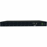 Eaton Tripp Lite Series 1.4kW Single-Phase Switched Automatic Transfer Switch PDU, 2 120V 5-15P 15A Inputs, 8 5-15R Outputs, 1U, TAA — PDUMH15ATNET