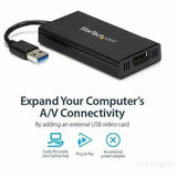 StarTech.com USB 3.0 to DisplayPort Adapter, 4K 30Hz UHD, USB to DP Display Adapter, External Video/Graphics Card for Mac & Windows — USB32DP4K