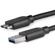 StarTech.com 2m (6ft) Slim SuperSpeed USB 3.0 (5Gbps) A to Micro B Cable - M/M — USB3AUB2MS