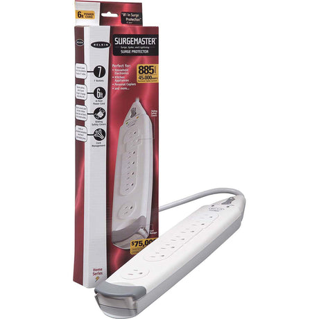 Belkin 7 Outlet Power Strip Surge Protector with 6ft power cord - 785 Joules - White — F9H700-06
