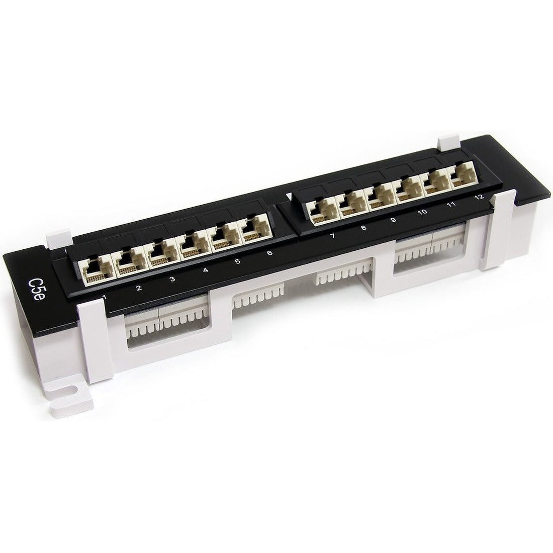 StarTech.com 1U 12 Port Wall Mount Cat5e 110 Patch Panel - 45 Degree — PANEL4512