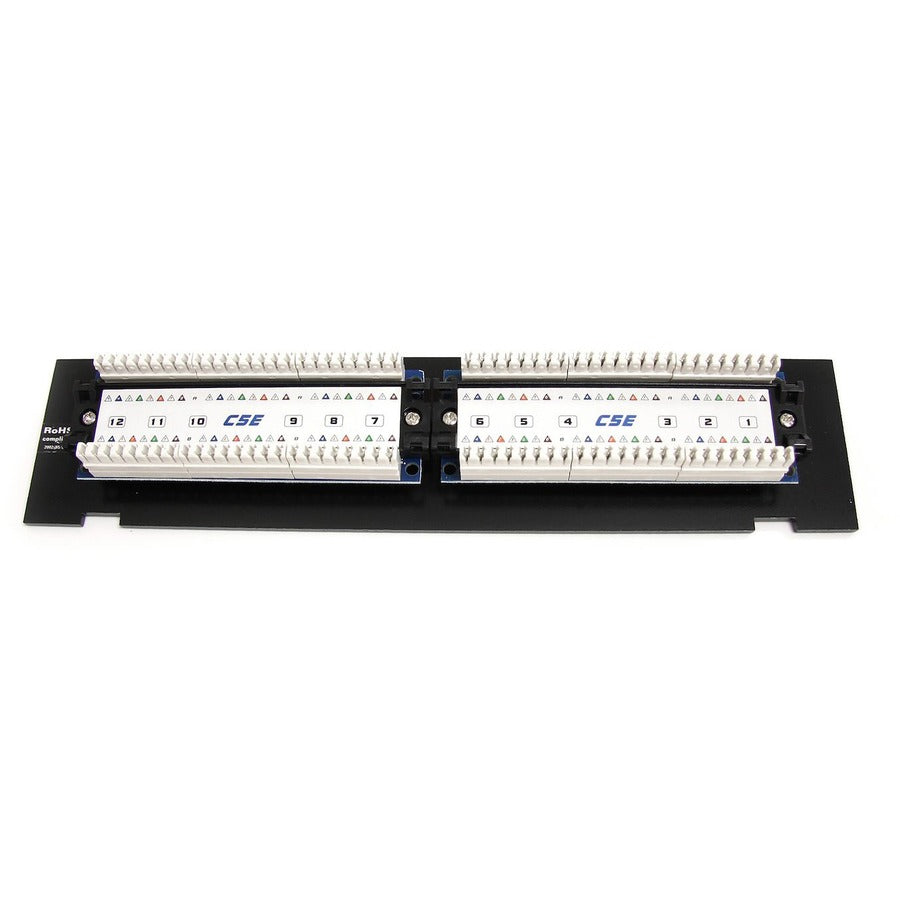 StarTech.com 1U 12 Port Wall Mount Cat5e 110 Patch Panel - 45 Degree — PANEL4512