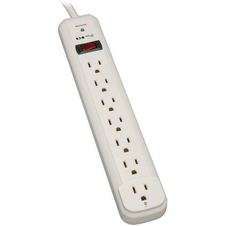 Eaton Tripp Lite Series Protect It! 7-Outlet Surge Protector, 12 ft. Cord, 1080 Joules, Diagnostic LED, Light Gray Housing — TLP712