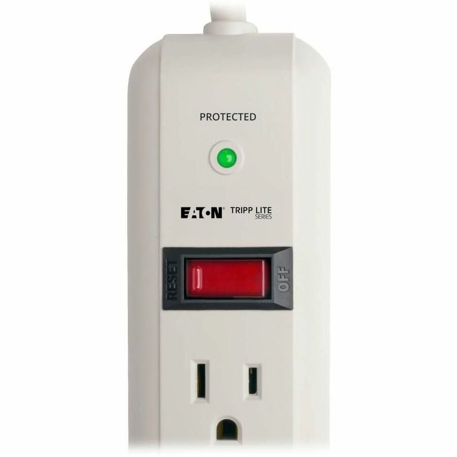 Eaton Tripp Lite Series Protect It! 7-Outlet Surge Protector, 12 ft. Cord, 1080 Joules, Diagnostic LED, Light Gray Housing — TLP712