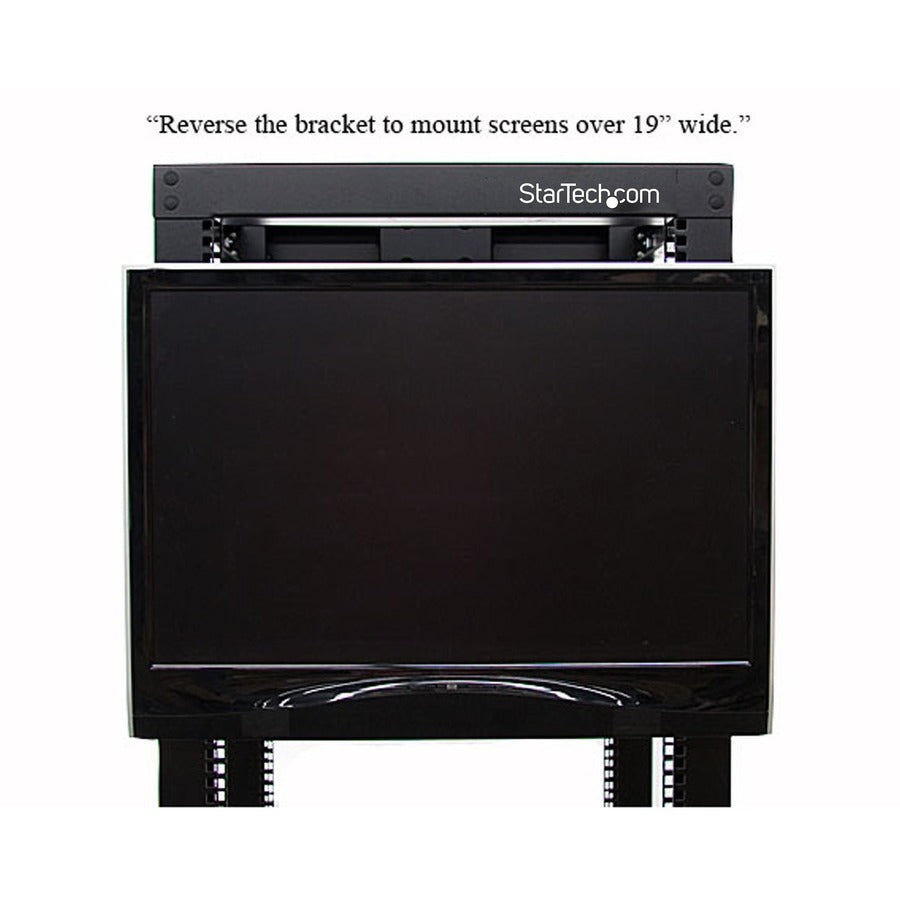 StarTech.com Universal VESA LCD Monitor Mounting Bracket for 19in Rack or Cabinet — RKLCDBK