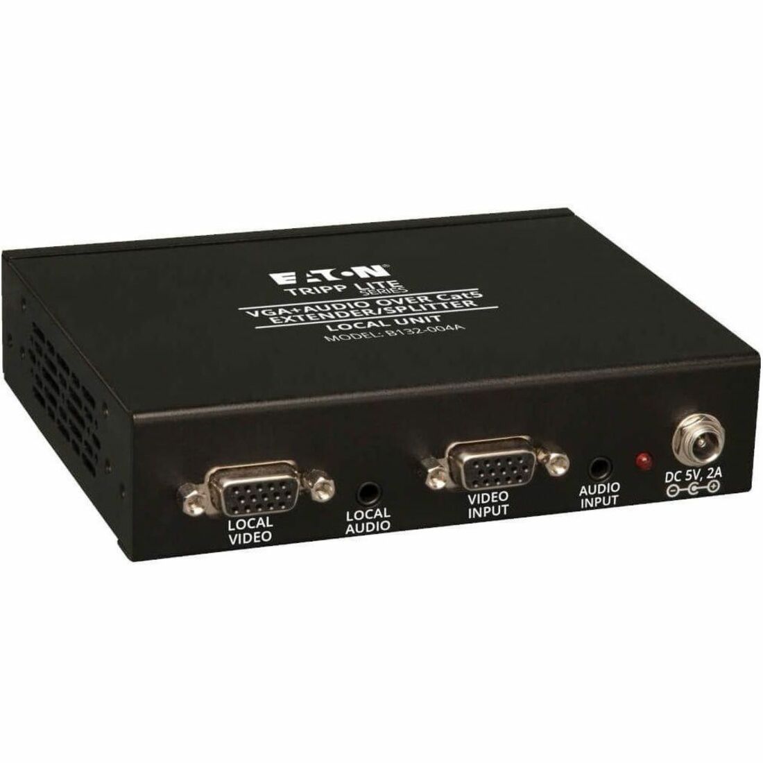 Eaton Tripp Lite Series 4-Port VGA over Cat5/6 Splitter/Extender, Box-Style Transmitter for Video/Audio, Up to 1000 ft. (305 m), TAA — B132-004A-2