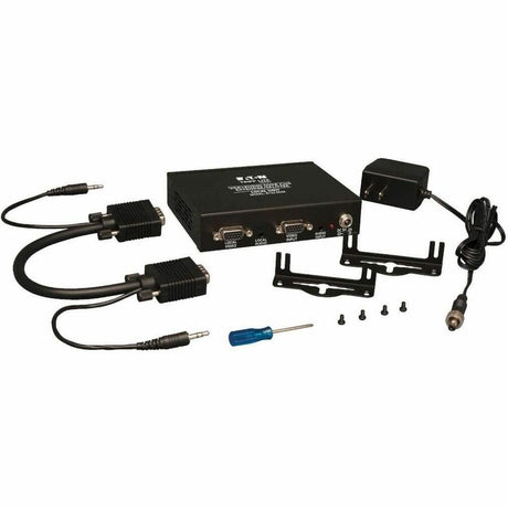 Eaton Tripp Lite Series 4-Port VGA over Cat5/6 Splitter/Extender, Box-Style Transmitter for Video/Audio, Up to 1000 ft. (305 m), TAA — B132-004A-2