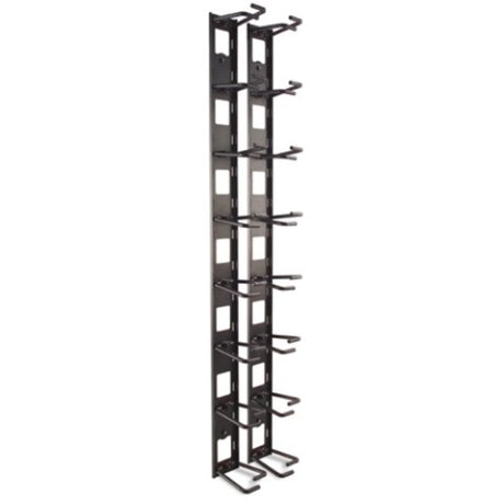 APC NetShelter Cable Management, Vertical Cable Manager, Cable Rings, Set of 8, Black, 55 mm x 766 mm x 85 mm — AR8442