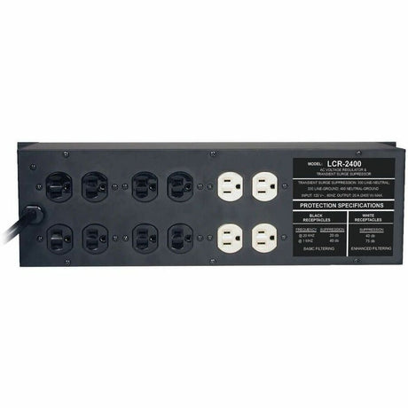 Eaton Tripp Lite Series 2400W 120V 3U Rack-Mount Power Conditioner with Automatic Voltage Regulation (AVR), AC Surge Protection, 14 Outlets — LCR2400