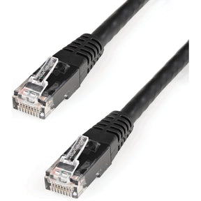 StarTech.com 50ft CAT6 Ethernet Cable - Black Molded Gigabit - 100W PoE UTP 650MHz - Category 6 Patch Cord UL Certified Wiring/TIA — C6PATCH50BK