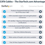 StarTech.com 50ft CAT6 Ethernet Cable - Black Molded Gigabit - 100W PoE UTP 650MHz - Category 6 Patch Cord UL Certified Wiring/TIA — C6PATCH50BK