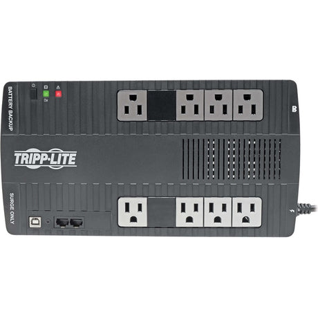 Eaton Tripp Lite Series 700VA 350W Line-Interactive UPS - 8 NEMA 5-15R Outlets, AVR, 120V, 50/60 Hz, USB, Desktop/Wall Mount — AVR700U
