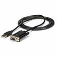 StarTech.com 6ft (1.8m) 1-Port USB to Serial RS232 Adapter, FTDI DB9 Serial DCE Adapter Cable, Null Modem, USB 2.0 - TAA — ICUSB232FTN