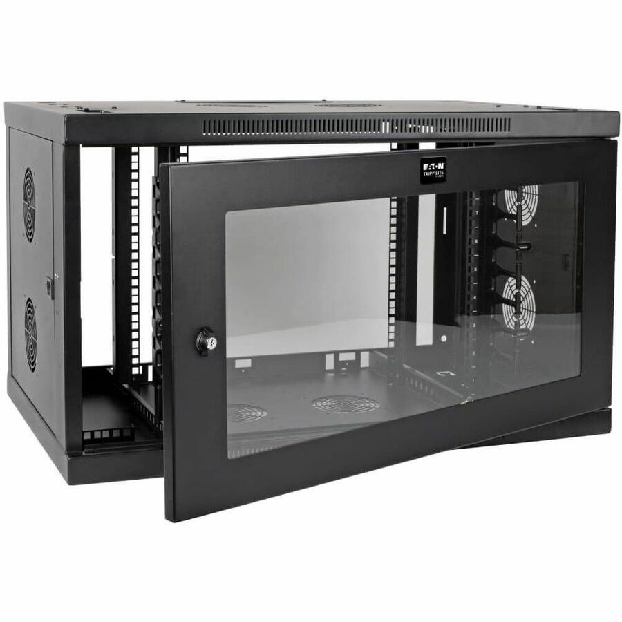 Eaton Tripp Lite Series SmartRack 9U Low-Profile Switch-Depth-Plus Wall-Mount Mini Rack Enclosure, Wide, Acrylic Window — SRW9UDPGVRT