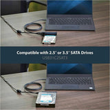 StarTech.com USB C to SATA Adapter Cable for 2.5"/3.5" SSD/HDD Drives - USB 3.1 (10Gbps) Hard Drive Adapter Cable - SATA USB adapter — USB31C2SAT3