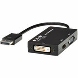 Eaton Tripp Lite Series DisplayPort to VGA/DVI/HDMI All-in-One Converter Adapter, DP ver 1.2, 4K 30 Hz HDMI — P136-06N-HDV-4K