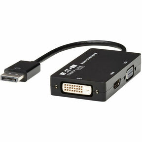Eaton Tripp Lite Series DisplayPort to VGA/DVI/HDMI All-in-One Converter Adapter, DP ver 1.2, 4K 30 Hz HDMI — P136-06N-HDV-4K