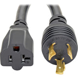 Eaton Tripp Lite Series Power Cord Adapter, NEMA L5-20P to NEMA 5-15R - Heavy-Duty, 20A, 125V, 12 AWG, 6-in. (15.24 cm), Black — P046-06N-T