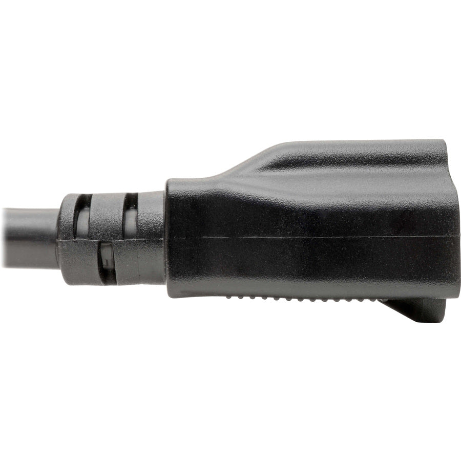 Eaton Tripp Lite Series Power Cord Adapter, NEMA L5-20P to NEMA 5-15R - Heavy-Duty, 20A, 125V, 12 AWG, 6-in. (15.24 cm), Black — P046-06N-T