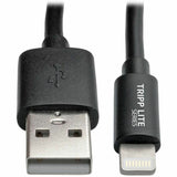 Eaton Tripp Lite Series USB-A to Lightning Sync/Charge Coiled Cable (M/M) - MFi Certified, Black, 4 ft. (1.2 m) — M100-004COIL-BK