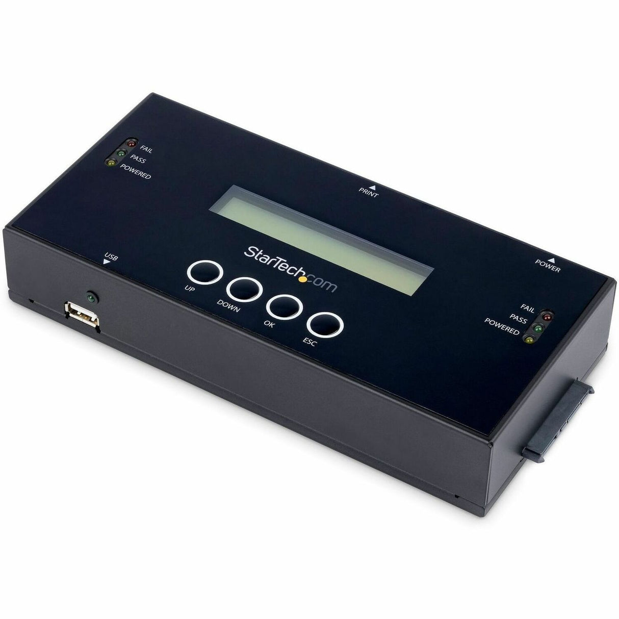StarTech.com 1:1 Standalone Hard Drive Duplicator and Eraser, SAS/SATA HDD/SSD Cloner/Copier and Disk Eraser/Sanitizer/Wiper, Toolless — SATSASDUPE11