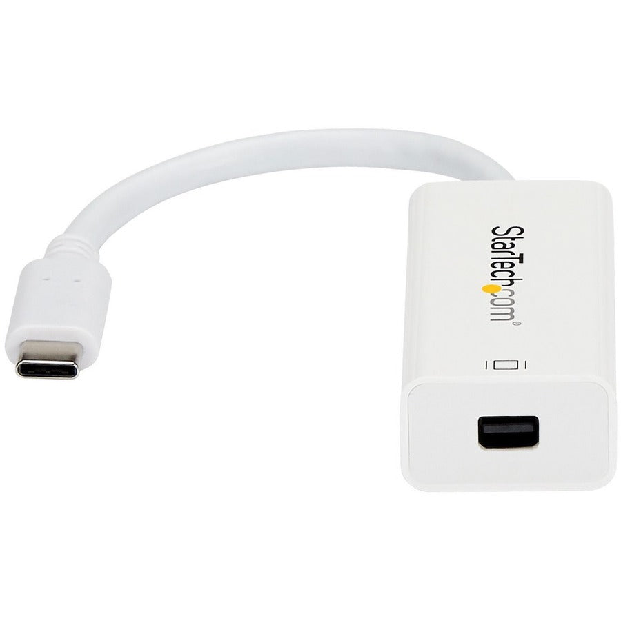 StarTech.com USB-C to Mini DisplayPort Adapter - 4K 60Hz - White - USB Type-C to Mini DP Adapter - Thunderbolt 3 Compatible — CDP2MDP