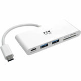 Eaton Tripp Lite Series USB-C Multiport Adapter, USB 3.x (5Gbps), USB-A/C Hub Ports, Card Reader and 60W PD Charging, White — U460-002-2AM-C