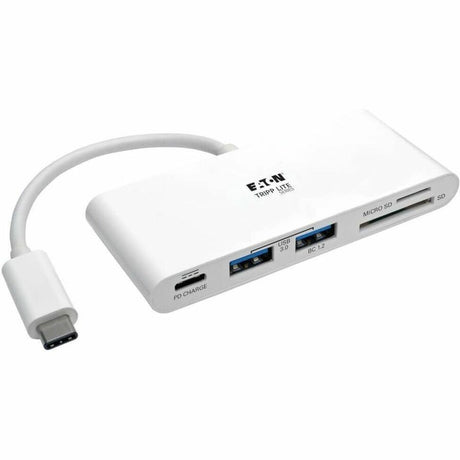 Eaton Tripp Lite Series USB-C Multiport Adapter, USB 3.x (5Gbps), USB-A/C Hub Ports, Card Reader and 60W PD Charging, White — U460-002-2AM-C