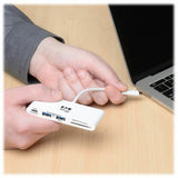 Eaton Tripp Lite Series USB-C Multiport Adapter, USB 3.x (5Gbps), USB-A/C Hub Ports, Card Reader and 60W PD Charging, White — U460-002-2AM-C