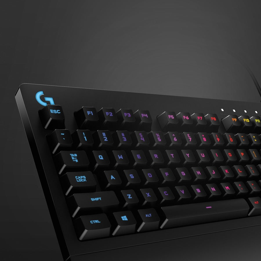 Logitech G213 Prodigy Gaming Keyboard - Wired RGB Backlit Keyboard with Mech-dome Keys, Palm Rest, Adjustable Feet, Media Controls, USB, Compatible with Windows — 920-008083