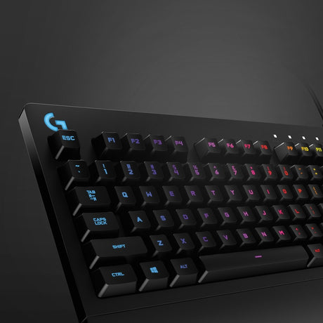 Logitech G213 Prodigy Gaming Keyboard - Wired RGB Backlit Keyboard with Mech-dome Keys, Palm Rest, Adjustable Feet, Media Controls, USB, Compatible with Windows — 920-008083